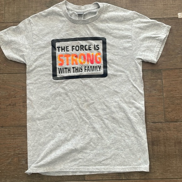 Women’s DIY “The Force is Strong with this Family” T-Shirt.  Small.  Used. - Picture 1 of 4
